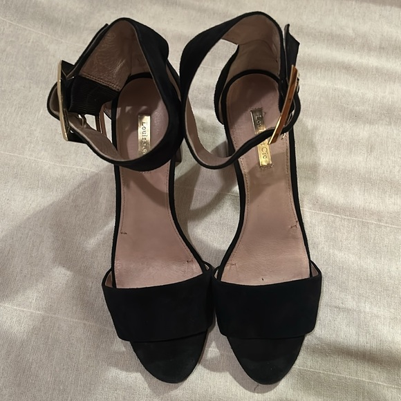 Louise et Cie Punya Wedge Suede Leather Heel Sandal Size 10 - Picture 2 of 6